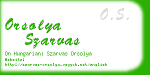 orsolya szarvas business card